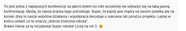 Opinia uczestnika 14