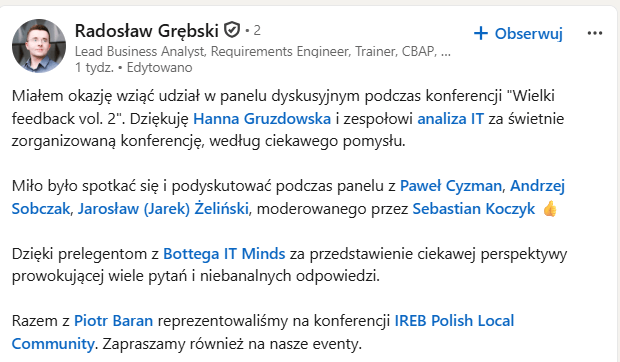Opinia uczestnika 9