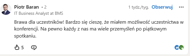 Opinia uczestnika 8