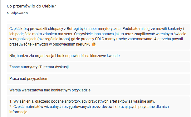 Opinia uczestnika 20